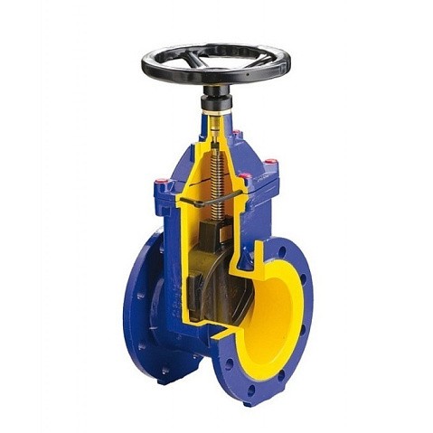 Задвижка чугунная DN 125 PN 16 с обрезиненным клином EPDM 70гр. Zetkama zGAT.111D125C57 купить в Новосибирске | "Проконсим" (920300109)