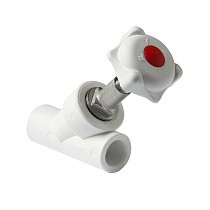 Вентили прямоточные ПП 45гр. DN 20-32 PN 25 муфта-муфта белые Pro Aqua купить в Новосибирске | "Проконсим"
