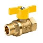 Кран латунный шаровой газовый 11Б27п DN15 PN40 бабочка муфта-штуцер БАЗ Standart купить в Новосибирске | "Проконсим"