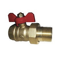 Краны латунные шаровые 11Б27п1 DN 15-32 PN 16 однотипные бабочка американка купить в Новосибирске | "Проконсим"