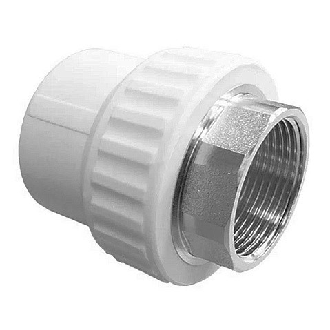 Муфта комбинированная ПП 32-1'' PN 25 под ключ с внутренней резьбой белая VALFEX  купить в Новосибирске | "Проконсим"
