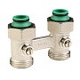 Узел нижнего подключения MVI TR.415.0505 DN 20 PN 10 прямой двухтрубный шаровой затвор 20-3/4'' под евроконус, муфта купить в Новосибирске | "Проконсим"