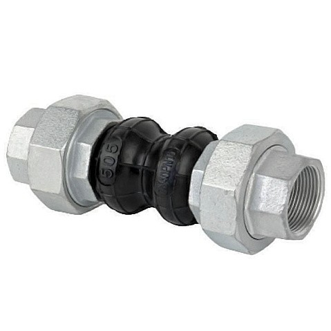 Компенсатор EPDM с оцинкованными чугунными резьбовыми патрубками DN 40 PN 16 Рашворк 505-040-16 купить в Новосибирске | "Проконсим"