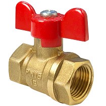 Краны латунные шаровые 11Б27фт1М DN 15-32 PN 40 бабочка муфта-муфта Valfex.217.LB1 купить в Новосибирске | "Проконсим"