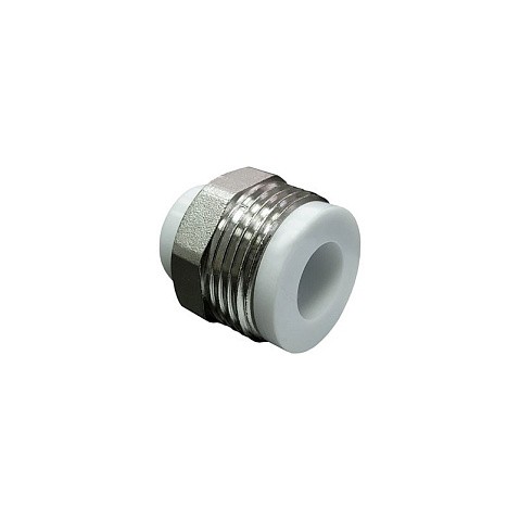 Штуцер 32 PN 25 G-1 1/4'' НР белый VALFEX купить в Новосибирске | "Проконсим"