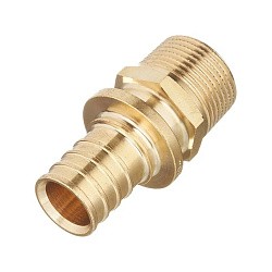  Муфта латунная под надвижную гильзу PEX-НР 16-1/2'' тяжелая MVI SF.620.0404 (922102220) со склада Проконсим в Новосибирске