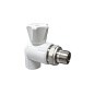 Кран шаровой для радиатора ПП 25-3/4'' PN 25 угловой с американкой белый VALFEX  купить в Новосибирске | "Проконсим"
