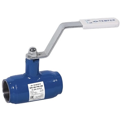 Краны стальные шаровые DN 40-50 PN 40 стандартнопроходные с внутренней резьбой Temper серия 280 купить в Новосибирске | "Проконсим"