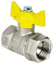 Краны латунные шаровые газовые 11Б27фт1М DN 15-50 PN 25-40 никелированные бабочка муфта-муфта Valfex.277 Standart ГОСТ Р 59553 купить в Новосибирске | "Проконсим"