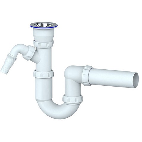 Сифон для умывальника Unicorn Y310V, 40х40 прямой отвод, 1 1/2'' х40 чаша из нержавеющей стали с отводом для стиральной машины купить в Новосибирске | "Проконсим"