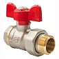 Кран латунный шаровой Valfex Optima.227.NLB1 11Б27фт1М DN 20 PN 25 никелированный американка бабочка купить в Новосибирске | "Проконсим"