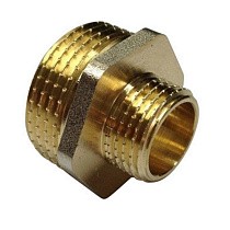Ниппели латунные никелированные DN 20-32 PN 40 штуцер-штуцер переходный купить в Новосибирске | "Проконсим"