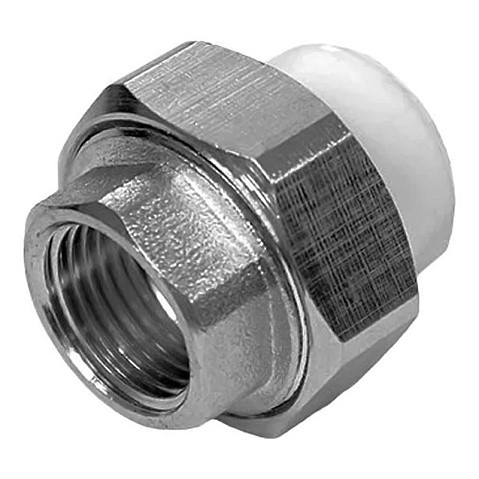 Муфта комбинированная ПП 75-21/2'' PN 25 разъёмная с внутренней резьбой белая РТП 22675 купить в Новосибирске | "Проконсим"