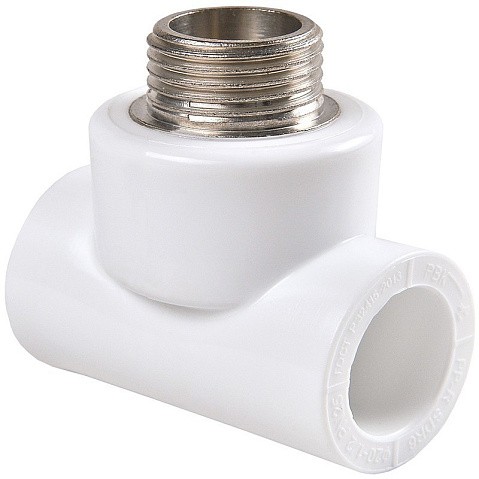 Тройник ПП 40-1/2'' PN 25 белый РВК купить в Новосибирске | "Проконсим"