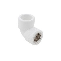 Угольники ПП DN 20-32 PN 25 комбинированные с внутренней резьбой белые PlasticPro купить в Новосибирске | "Проконсим"