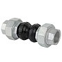 Компенсатор EPDM с оцинкованными чугунными резьбовыми патрубками DN 15 PN 16 Рашворк 505-015-16