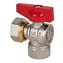 Краны латунные шаровые угловой DN 15-20 PN 40 никелированные бабочка муфта-накидная гайка MVI BV.532 купить в Новосибирске | "Проконсим"