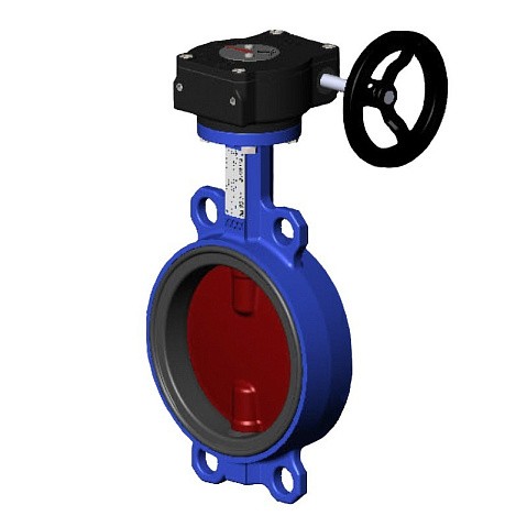 Затвор дисковый поворотный DN 250 PN 16 межфланцевый с диском из чугуна уплотнение-EPDM редуктор Tecofi VPI4448 купить в Новосибирске | "Проконсим"