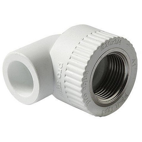 Угольник комбинированный ПП 20-1/2'' PN 25 с внутренней резьбой белый Pro Aqua PA26008P купить в Новосибирске | "Проконсим"