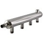 Коллектор распределительный из нержавеющей стали DN 25 PN 16 вход 15-15 10 выходов НР 1/2'' выход под кран Маевского универсальный PLP