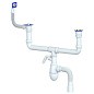 сифон для двойной мойки Unicorn В740V, 40х50 гибкий отвод, 1 1/2'' х40 с отводом для стиральной машины, прямоугольный перелив купить в Новосибирске | "Проконсим"