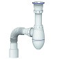 Сифон для умывальника Unicorn А220, 40х50 гибкий отвод, 1 1/2'' х40 чаша из нержавеющей стали купить в Новосибирске | "Проконсим"
