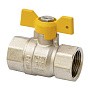 Краны латунные шаровые газовые DN 15-20 PN 25 бабочка муфта-муфта MVI BV.813 купить в Новосибирске | "Проконсим"