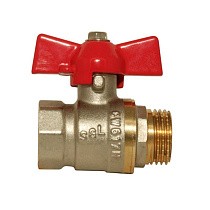 Краны латунные шаровые SGL DN 20 PN 25 муфта-штуцер бабочка купить в Новосибирске | "Проконсим"
