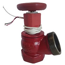 Клапан пожарный чугунный угловой 125гр. DN 50-65 PN 16 КПЧ муфта-штуцер с датчиком ДППК Апогей купить в Новосибирске | "Проконсим"