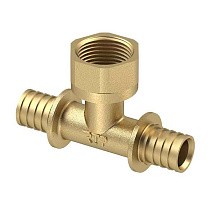 Тройники латунные для PEX труб DN 16-25 PN 16 под надвижную гильзу с внутренней резьбой PLP купить в Новосибирске | "Проконсим"