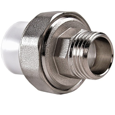 Муфта ПП разьемная 25-1/2'' PN 25 раструбная белая РВК купить в Новосибирске | "Проконсим"