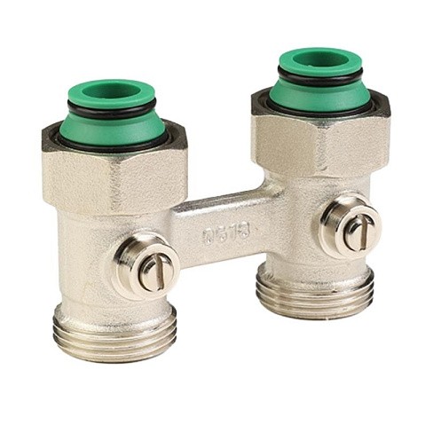Узел нижнего подключения MVI TR.415.0505 DN 20 PN 10 прямой двухтрубный шаровой затвор 20-3/4'' под евроконус, муфта купить в Новосибирске | "Проконсим"