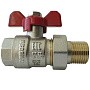 Краны латунные шаровые DN 15-25 PN 40 никелированный бабочка американка РИДАН BVR-FR купить в Новосибирске | "Проконсим"