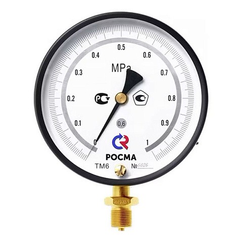 Манометр Росма ТМ-610 РМТИ.00 точных измерений, 150мм, 0-0.1МПа, резьба M20x1,5 радиальный, класс точности 0.6 купить в Новосибирске | "Проконсим" Манометр Росма ТМ-610 РМТИ.00 точных измерений, 150мм, 0-0.1МПа, резьба M20x1,5 радиальный, класс точности 0.6 купить в Новосибирске | "Проконсим"