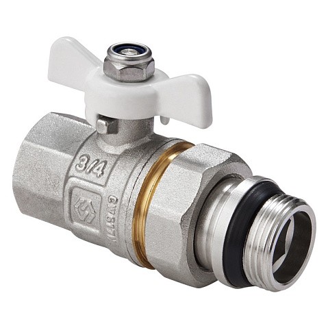 Краны латунные шаровые DN 15-20 PN 40 никелированные бабочка американка MVI BV.521 купить в Новосибирске | "Проконсим"