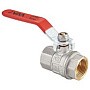 Кран латунный шаровой MVI BV.511 DN 15 PN 40 никелированный полнопроходной муфта-муфта рычаг