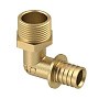 Угольник латунный для PEX труб  25-3/4''  PN 16  под надвижную гильзу с наружной резьбой  РосТурПласт купить в Новосибирске | "Проконсим"