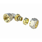 Угольник латунный для PEX труб 16-1/2'' PN 10 обжимной никелированный Valfex VF.352.N  купить в Новосибирске | "Проконсим"