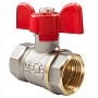 Кран латунный шаровой Valfex Optima.217.NLB1 11Б27фт1М DN 20 PN 25 никелированный муфта-муфта бабочка купить в Новосибирске | "Проконсим"