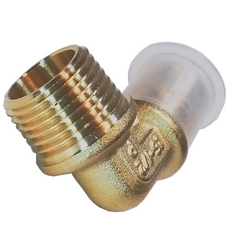Угольник латунный для PEX труб 16-1/2'' с наружной резьбой под надвижную гильзу Hipex типS HFWS00061 купить в Новосибирске | "Проконсим"