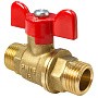 Кран латунный шаровой Valfex.219.LB1 11Б27фт1М DN 20 PN 40 штуцер-штуцер бабочка купить в Новосибирске | "Проконсим"