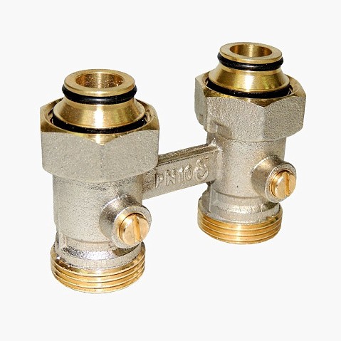 Узел нижнего подключения Vekotrim DN 15 PN 10 прямой двухтрубный 20-3/4'' под евроконус, муфта купить в Новосибирске | "Проконсим"