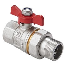 Краны латунные шаровые DN 15-40 PN 40 никелированные бабочка американка MVI BV.520 купить в Новосибирске | "Проконсим"