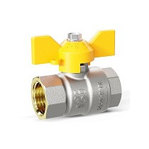 Краны латунные шаровые газовые DN 15-32 PN 25-40 никелированные бабочка муфта-муфта LD Pride GAS купить в Новосибирске | "Проконсим"