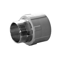 Муфта комбинированная ПП 50-1 1/2'' PN 25 под ключ с наружной резьбой белая купить в Новосибирске | "Проконсим"