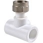 Тройник ПП с накидной гайкой 20-1/2'' PN 25 белый РВК купить в Новосибирске | "Проконсим"