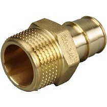 Муфты латунные для PEX труб DN 16-50 PN 10 под надвижную гильзу OP с наружной резьбой ONE PLUS купить в Новосибирске | "Проконсим"