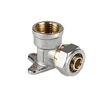 Угольники латунные для PEX труб DN 16-20 PN 10 обжимные никелированные с внутренней резьбой Valfex VF.354.N купить в Новосибирске | "Проконсим"