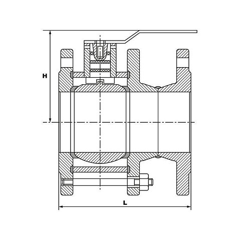 Краны стальные шаровые разборные 11с67п DN 50-150 PN 16 полнопроходные фланцевые под задвижку рычаг PR купить в Новосибирске | "Проконсим"