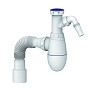Сифон для мойки Unicorn В520V, 40х50 гибкий отвод, 1 1/2'' х40 с отводом для стиральной машины преходник 40х32 купить в Новосибирске | "Проконсим"